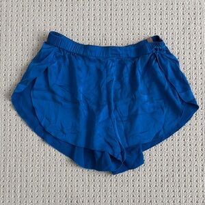 Lunya Vibrant Blue Washable Silk Shorts